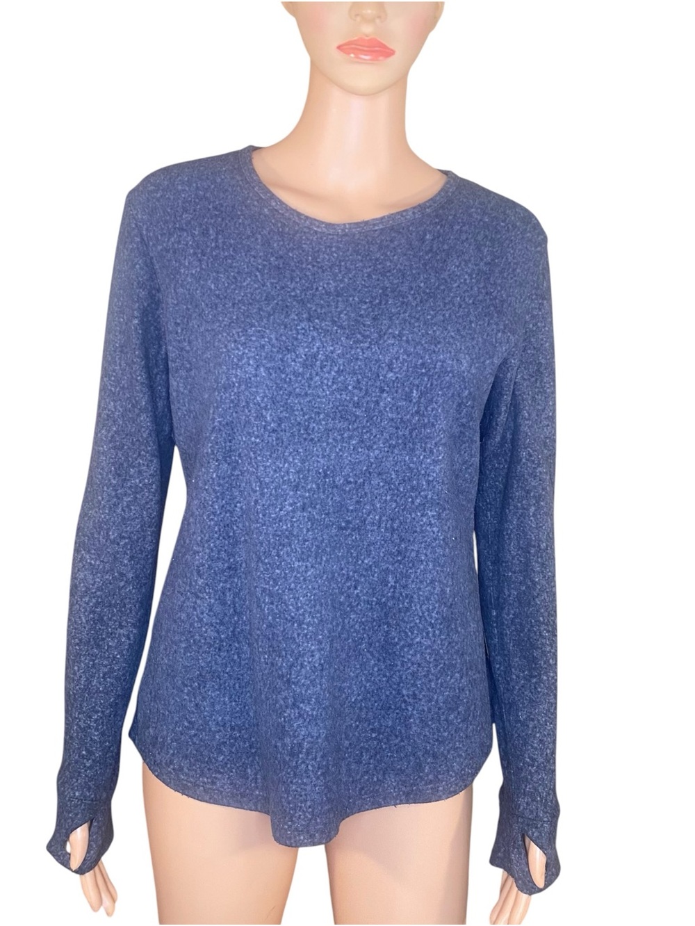 Climate Right by Cuddle Duds Knit Top Loungewear Baselayer Thumb Holes Size M